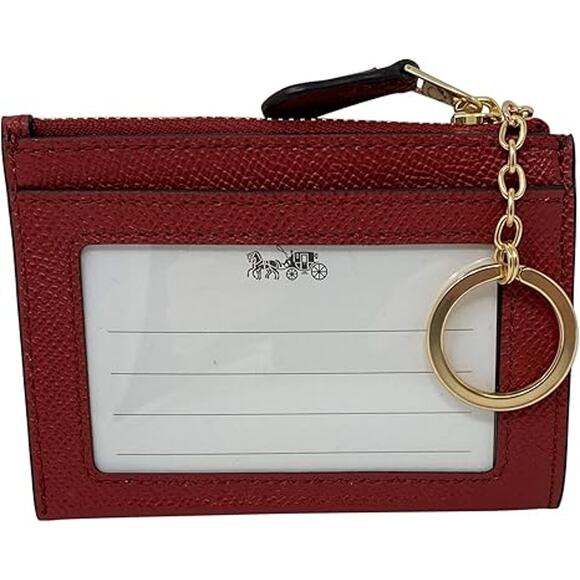 NWT COACH Unisex Crossgrain Mini Skinny Leather ID - X-Small - Picture 2 of 2